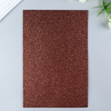 Foamiran glitter Magic 4 Hobby 2 mm cent. brown, 20x30 cm