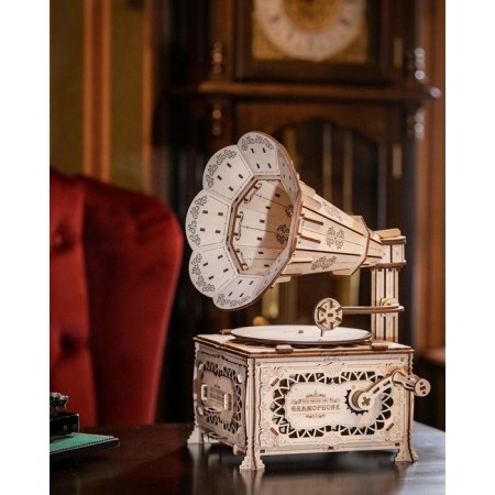 Wooden designer 3D "Gramophone"-30