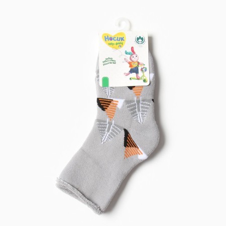 Terry socks children, gray color, rr 22-24-2