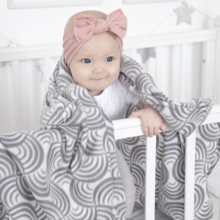 Fleet blanket "shells", size 100x140 cm, color gray color-3