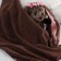 Knitted cut for needlework, velor, brown color, 45 × 50 cm