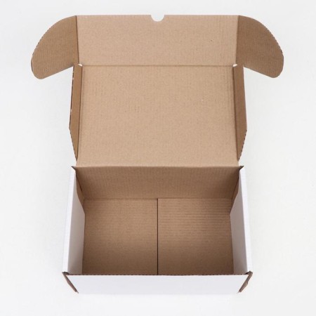 Self -assembly box "Postal", white, 30 x 20 x 15 cm-2