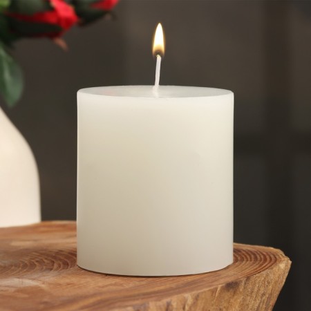 Candle-cylinder aromatic "jasmine", 7x7.5 cm