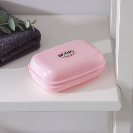 Plastic soap dish, 11 × 7.5 × 4 cm, color mix-7