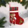A toe for gifts "Snowman with long legs" 19x25 cm, red
