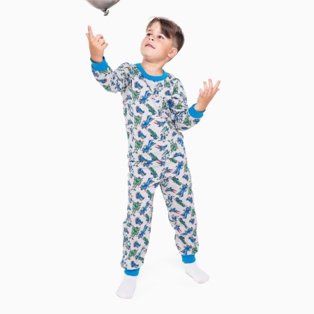 Pajamas for a boy, gray/transformer color, height 92 cm-1