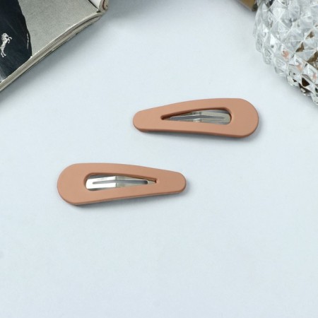 Invisibility for hair "Adeli" (set 2 pcs) matte classic, 5 cm, brown-1