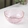 Glass salad bowl on the stand “Iride. Pink "1.1 l, 23 × 20 × 10.5 cm