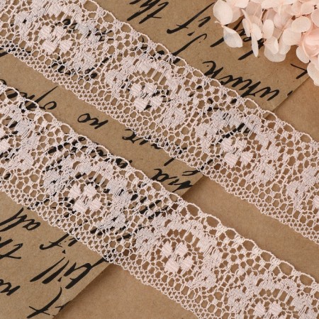 Capricon lace, 35 mm × 10 ± 1 m, peach color-1
