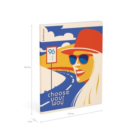 Notebook 96 sheets, Erichkrause "Choose Your Way", cover designer cardboard, stencil printing-7