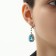 Set 2 objects: earrings, necklace "elite" drops of triangle, white-white color in silver, 40 cm