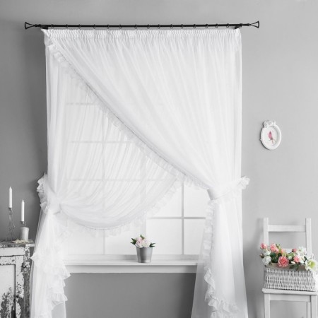 Tulle "vintage", size 400x270 cm, white color-2