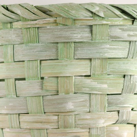 Wicker basket, d15x9xh31cm, green, bamboo-3