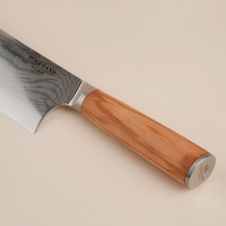 Koty Kitchen Sl Home "Olivia", hatchet, blade 17.78 cm, damas steel, brown color-5