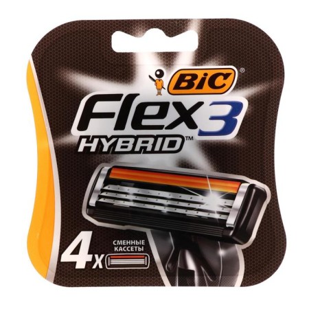 Replaceable cassettes BIC HYBRID 3 FLEX, 3 blades, 4 pcs.-2