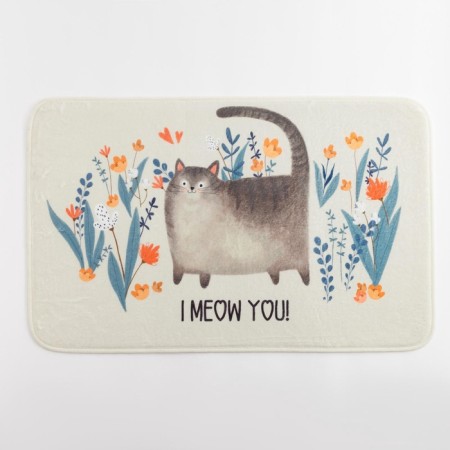 Bathroom mat Ethel "I Meow You", 80x50 cm, velor-4