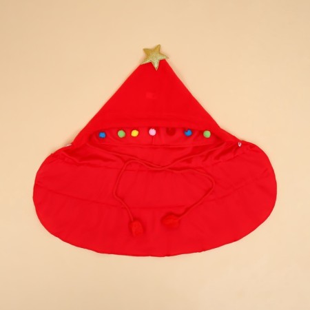 New Year. Animal costume "Christmas tree", size L (DS 40, OG 45, Osh 30 cm), red-1