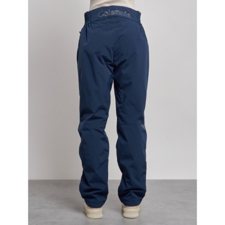 Warmed female trousers, size 50, dark blue color-8