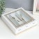 Casket tree with divisions "Dining objects" white with gold 26x24x6.8 cm