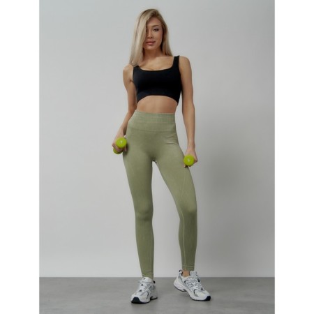 Lingins for fitness women, size 46, khaki color-14