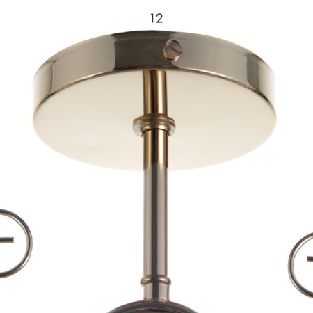 Makato chandelier 2x40W E27 gold 45.5x13x27cm-4