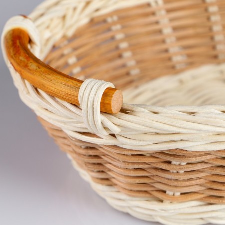 Basket with handles, 16 × 23 × 5 cm, rattan-5