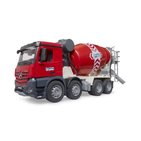 Bruder Mercedes concrete mixer, red color-2