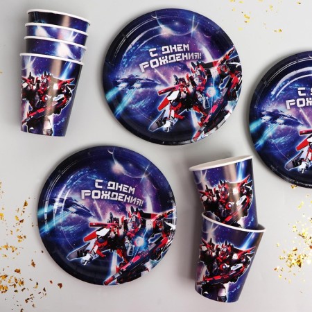 Set of paper utensils "Transformer"-1
