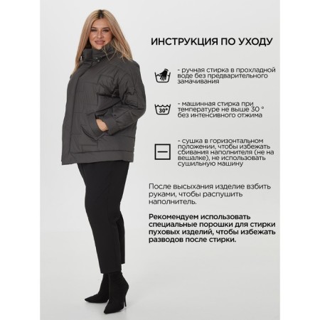 Women's jacket, size 60, dark green color-6