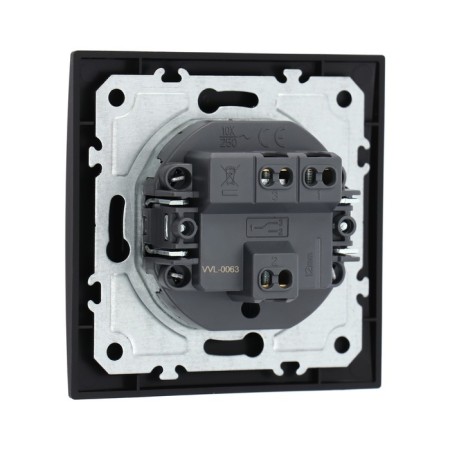Silent Elegant Silent Switch, 10 a, 1 cl., Hidden, black-3