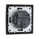 Silent Elegant Silent Switch, 10 a, 1 cl., Hidden, black