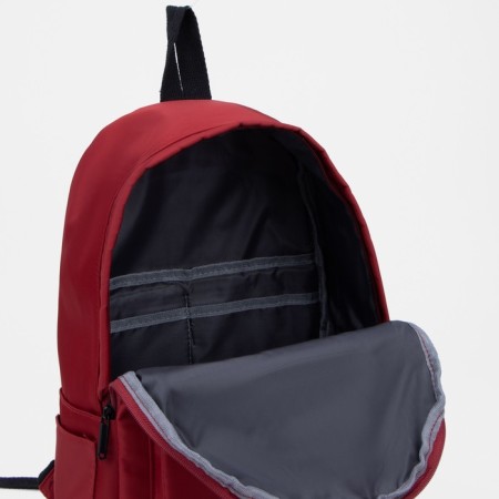 Youth backpack from textiles, 4 pockets, red color-3