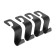 Torso hook on the headrest, set 4 pcs, black