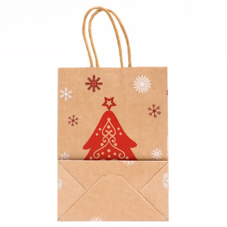 Package gift craft with embossing "New Year tree", 15 × 21 × 8 cm-1