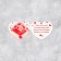 Valentine Postcard "Love Message", 7 x 6 cm