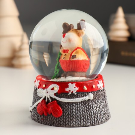 Souvenir Polystone Water Ball "Losik in the Red Assumes" 6.8x6.8x8.8 cm-4