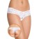 Shortiki with bow lace Softline collection, white color, size m/l