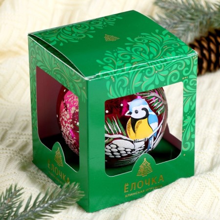 New Year's ball "Sinichka" 9.5 cm-1