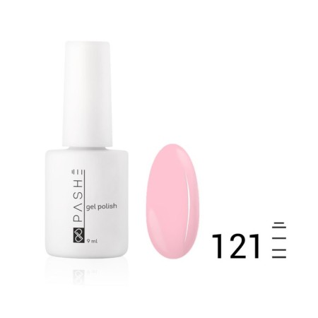 Color gel polish Pashe, No. 121 neon peony, 9 ml