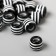Beads for creativity plastic "Black and white cylinder" set of 20 pcs 1x1.2x1.2 cm
