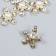 Decor for creativity metal, rhinestones "Chamomile with pearls" gold 2.5x3 cm
