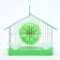 A cage for rodents equipped RT-2T, 22 x 16 x 20 SMA, green (packing 30 pcs)