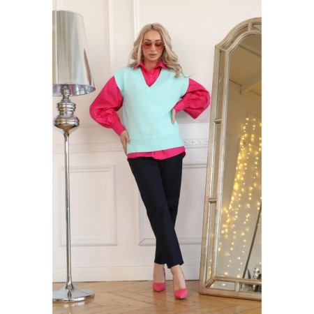 Women's vest, size 46, mint color-10