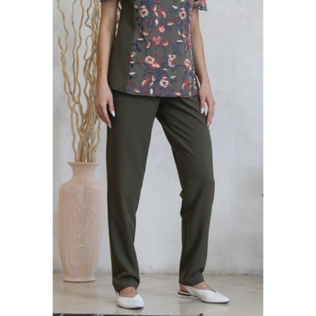 Female suit, size 42, green color-15