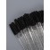 Brushes for eyebrows and eyelashes, silicone, set - 50 pcs, 10.5 cm, black/transparent color