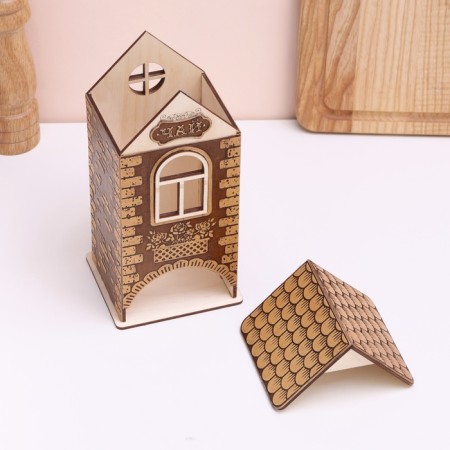Tea house "Opener", 10x9x20 cm, birch bark-3