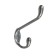 Hook furniture tundra TKD033, two -rod, silver/black