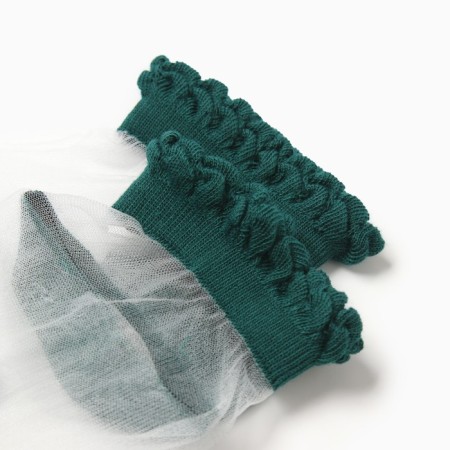 Women's socks glass minku "Flowers", turquoise color, rr 36-37 (23 cm)-1