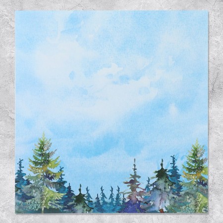 Scrapbooking paper "Forest", 30.5 x 32 cm, 180 g/m²-3