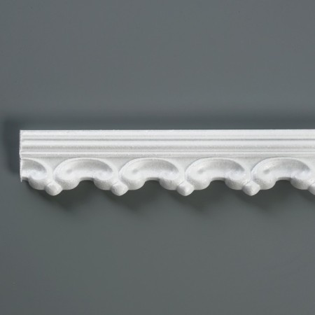 Ceiling skirting board 205051, white 42x28x2000 mm-1
